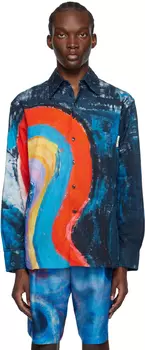 Разноцветная рубашка с радужным принтом Marni