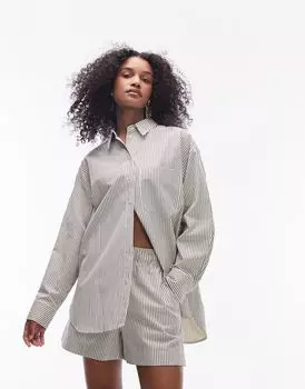 Разноцветная рубашка в полоску Topshop