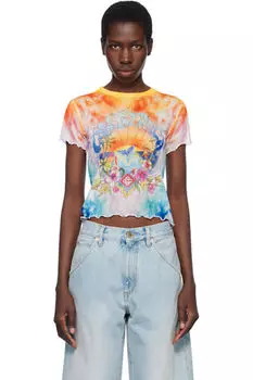 Разноцветная сетчатая футболка Surf Trip Tie Dye Casablanca