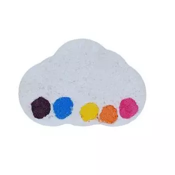 Разноцветная шипучая бомбочка для ванны «дождь радуги» Bomb Cosmetics Watercolours Bath Bomb, 150 гр