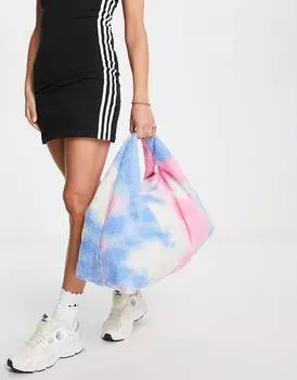 Разноцветная сумка через плечо adidas Originals из шерпы