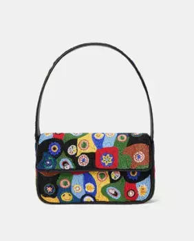 Разноцветная сумка Tommy с бисером Staud