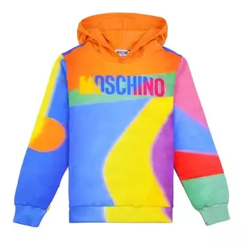 Разноцветная толстовка с капюшоном Moschino, мультиколор