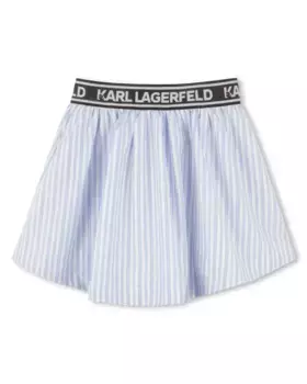 Разноцветная юбка для девочки в полоску Karl Lagerfeld Kids, многоцветный