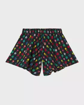 Разноцветная юбка с цветочным принтом для девочек, размер 9M-3 Versace, цвет Black/Multicolor