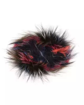 Разноцветная вязаная повязка на голову из меха лисы Maximilian