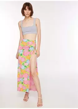 Разноцветная женская длинная юбка с нормальной талией и рисунком 74CBE830 Chiara Ferragni