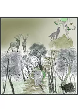 Разноцветная женская шаль Selin Kksz