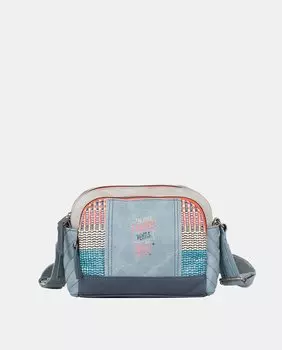 Разноцветная женская сумка через плечо на молнии Ventis, синий