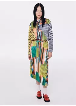 Разноцветная женская юбка-миди с нормальной талией Twist