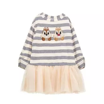 Разноцветное платье бурундуков Monnalisa, мультиколор