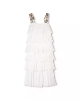 Разноцветное платье для девочки на бретелях Billieblush, многоцветный