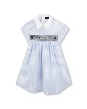 Разноцветное платье для девочки с короткими рукавами Karl Lagerfeld Kids, многоцветный