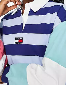 Разноцветное платье для регби с флагом и логотипом Tommy Jeans