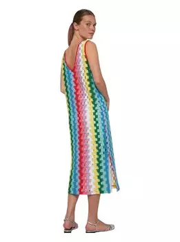 Разноцветное платье крючком Cindy Vilagallo, мультиколор