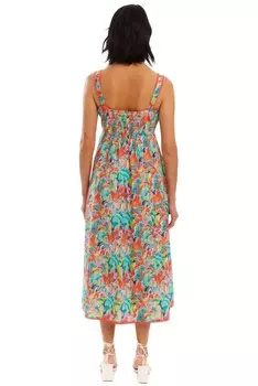 Разноцветное платье-миди Juliana Allison New York, мультиколор