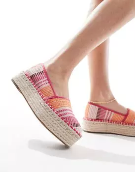 Разноцветные эспадрильи на плоской платформе ASOS DESIGN Journal