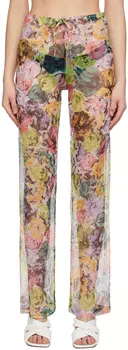 Разноцветные брюки с цветочным принтом Dries Van Noten
