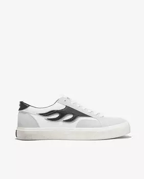 Разноцветные черно-белые мужские спортивные кроссовки с деталью сбоку D.Franklin, мультиколор