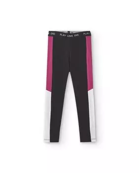 Разноцветные девичьи леггинсы с резинкой на талии Charanga, черный