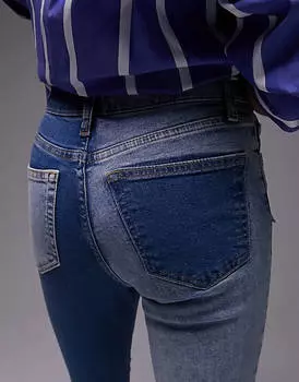 Разноцветные джинсы Topshop Jamie в стиле колор-блок