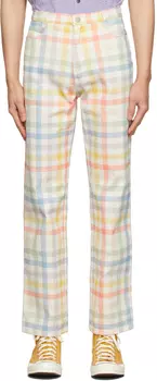 Разноцветные клетчатые брюки для вечеринок Double Rainbouu