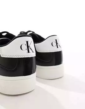 Разноцветные кожаные кроссовки на шнуровке и подошве Calvin Klein Jeans