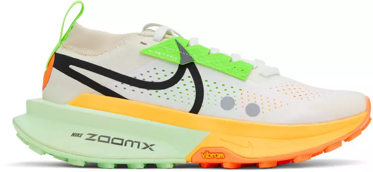 Разноцветные кроссовки Zegama Trail 2 Nike, Summit white/Laser orange/Total orange/Black