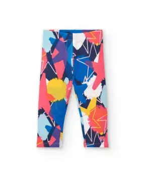 Разноцветные леггинсы для девочки со звездным принтом Tuc tuc
