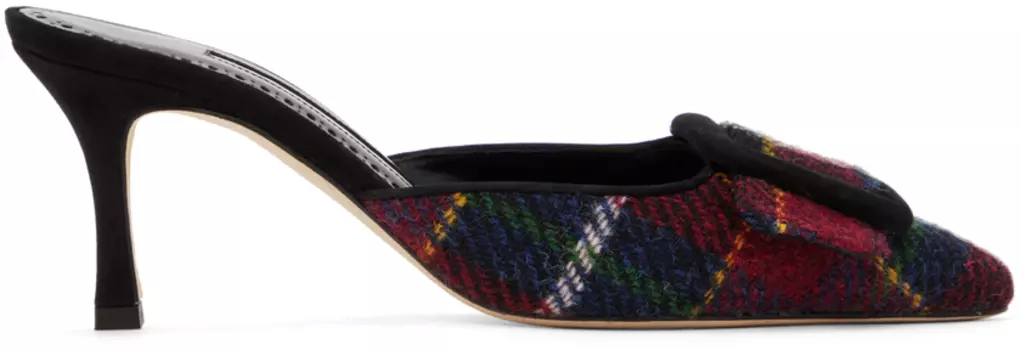 Разноцветные мюли Maysale Manolo Blahnik