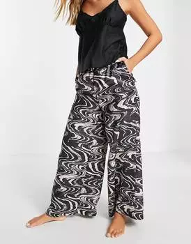 Разноцветные пижамные штаны Topshop с минеральным принтом