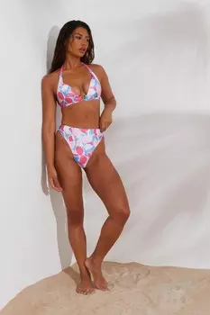 Разноцветные плавки бикини с высокой талией QUIZ Clothing