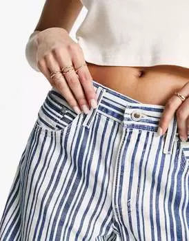 Разноцветные шорты с мешковатыми полосками и серебристыми полосками Levi's