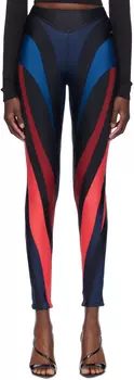 Разноцветные спиральные леггинсы Mugler