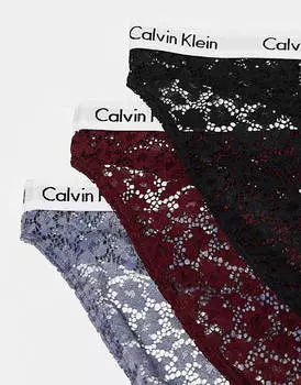 Разноцветные трусы из стали из трех частей Calvin Klein