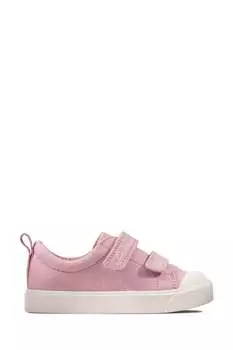 Разноцветные туфли из плотной ткани City Bright T Clarks, розовый