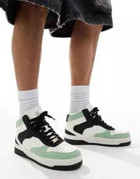 Разноцветные высокие кеды Bershka