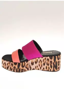 Разноцветные женские босоножки на каблуке Roberto Cavalli