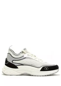 Разноцветные женские кожаные кроссовки Valentino Garavani