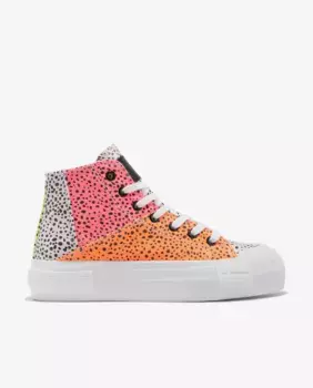 Разноцветные женские высокие кеды One Way High с нашивками D.Franklin