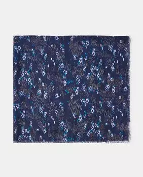 Разноцветный цветочный шарф в голубых тонах Tintoretto, мультиколор