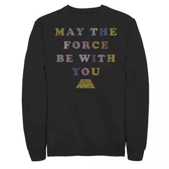 Свитшот с надписью «Star Wars May The Force Be With You» Licensed Character, черный