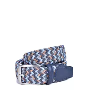 Разноцветный гладкий эластичный плетеный мужской ремень Miguel Bellido, мультиколор