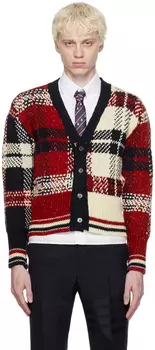 Разноцветный кардиган в клетку тартан Thom Browne