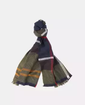 Разноцветный клетчатый шарф Barbour, мультиколор