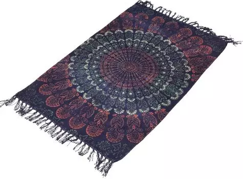 Разноцветный коврик, Маленький коврик с принтом, Коврик - синий, Хлопок, Хлопок, 90*60 см, Коврики, Коврики Guru-Shop