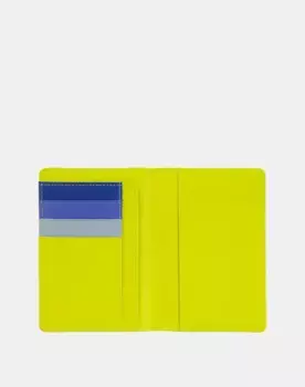 Разноцветный кожаный кошелек для паспорта Dudu, желтый
