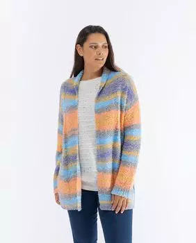 Разноцветный открытый женский кардиган October, мультиколор
