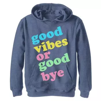Разноцветный пуловер с капюшоном Good Vibes Or Good Bye для мальчиков 8–20 лет Licensed Character