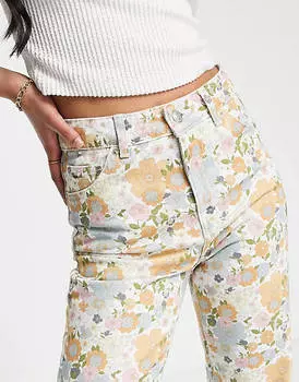 Разноцветный ретро-цветочный узор Topshop в стиле 90-х